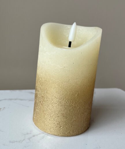 VELA PARAFINA CON DORADO