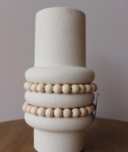 Florero con cuentas de madera 1616573