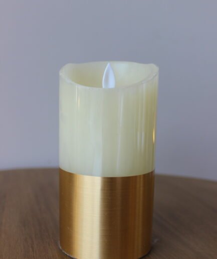 Vela Decorativa Blanca/Dorado Grande 1553106