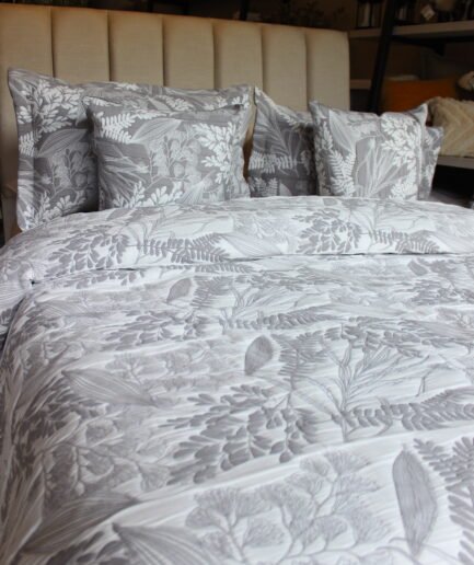 Sobrecama King Gris Botanica 1624950